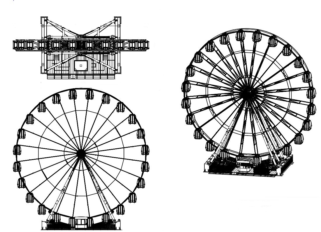 Overview drawing RR35 Gaint wheel